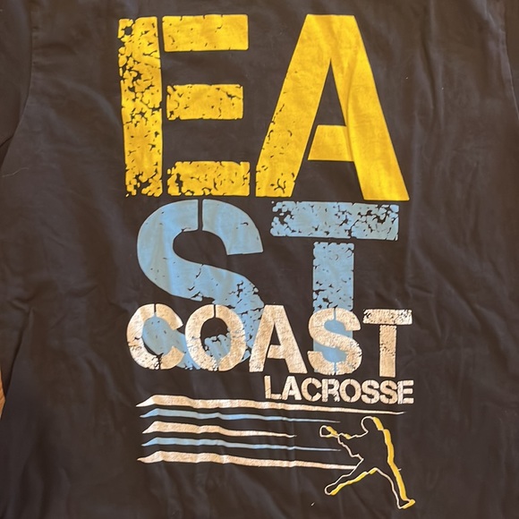 Lacrosse Unlimited Mens East Coast Lacrosse T-shirt-Size small - Picture 3 of 3